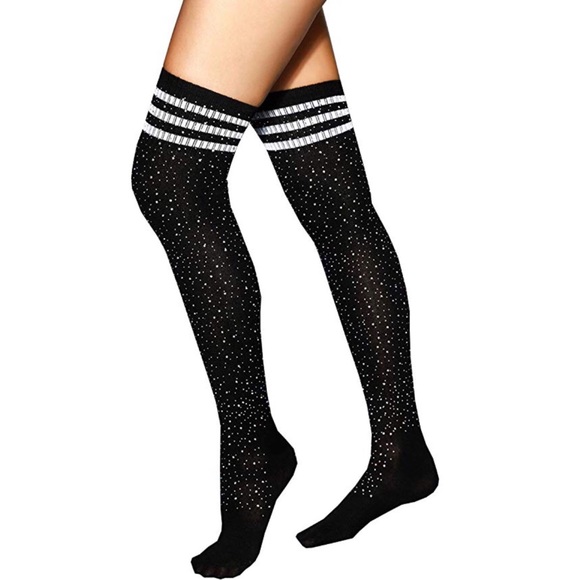 Sexy Sparkle Bling Rhinestone Over The Knee Socks - Picture 4 of 10